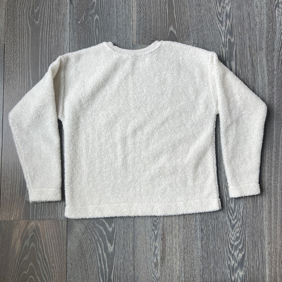 Loft Fleece Ivory Cozy Knit Sweatshirt. Size XS - Picture 5 of 12